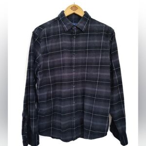 Men's Black Plaid Shirt Flannel Apt. 9 Size Large